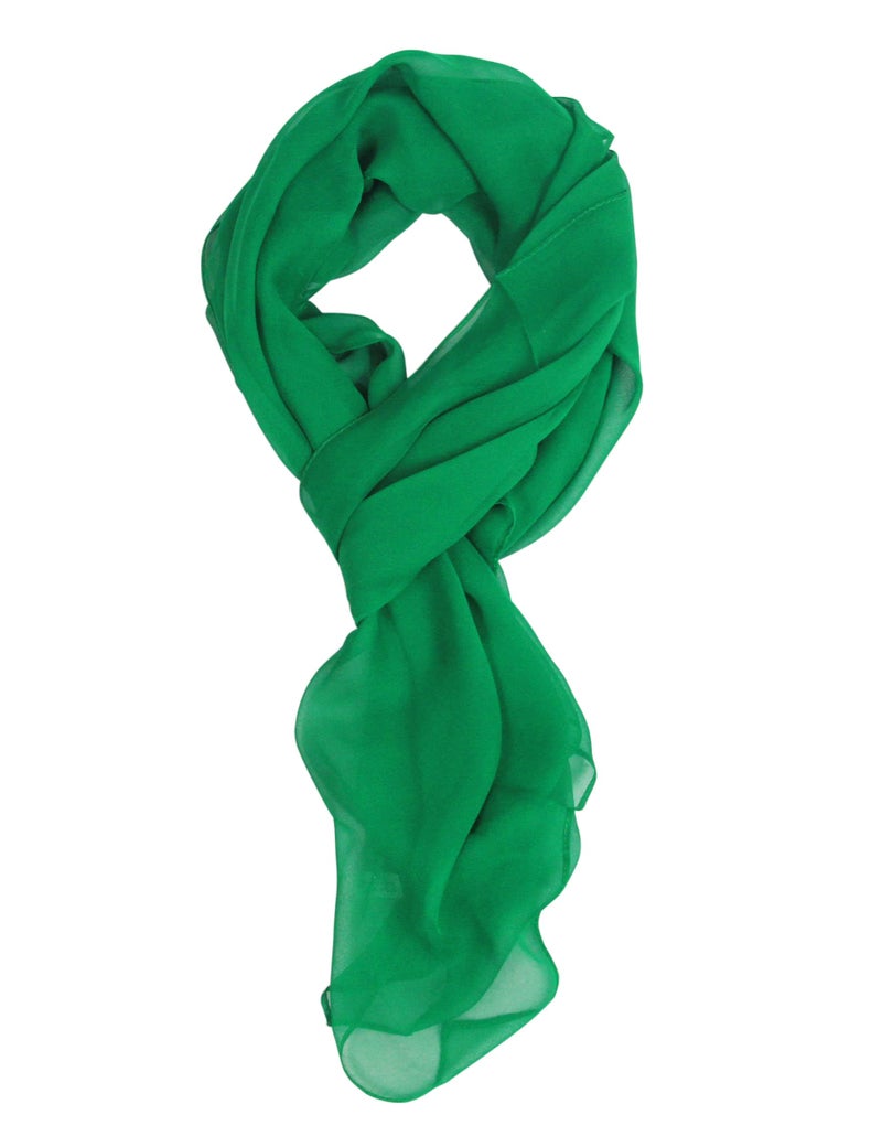 PANTONIGHT Long Chiffon Sheer Scarf For womens (710 green) - Image 1